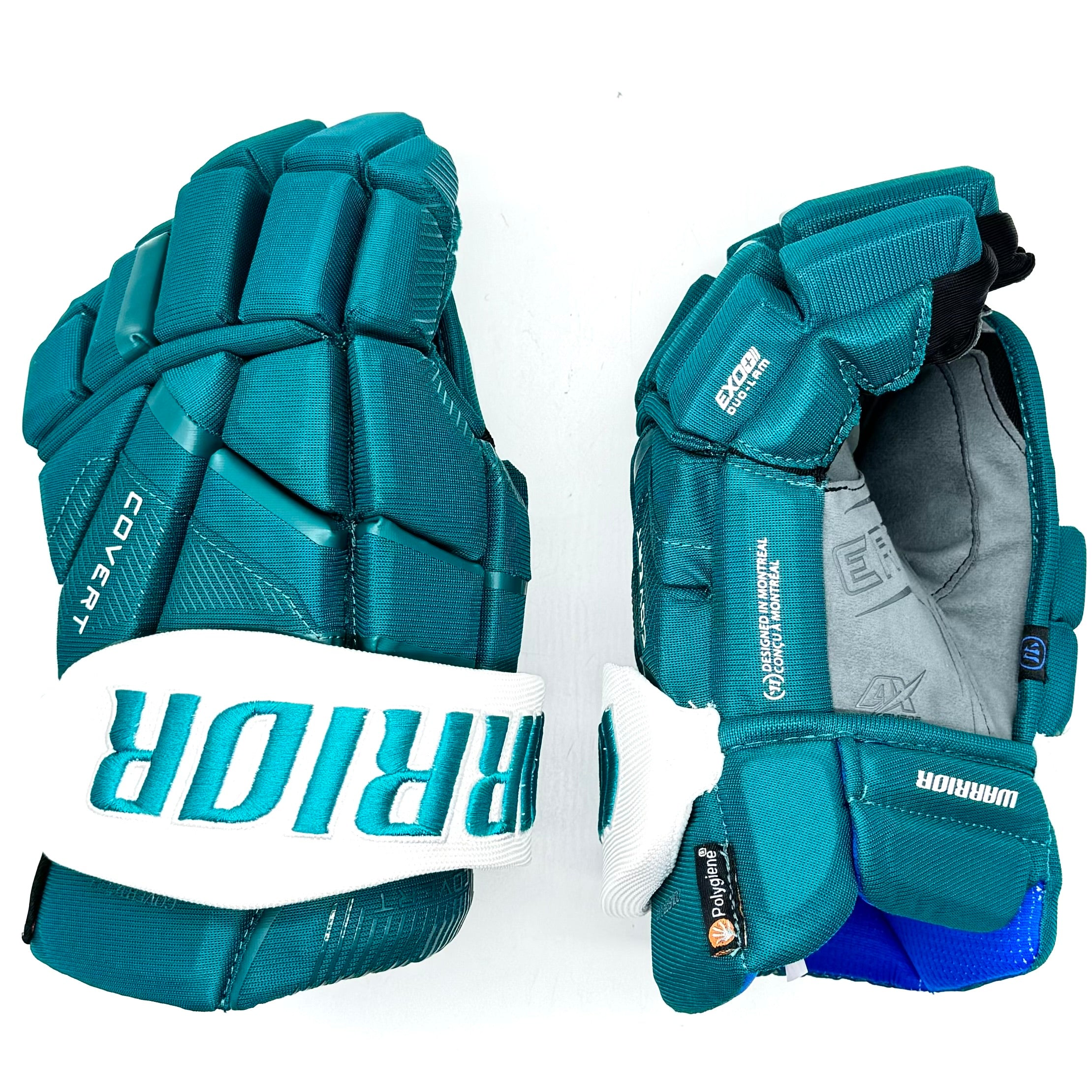 Warrior Covert QR6 - Gants d'origine - Sharks de San Jose (bleu sarcelle/blanc)
